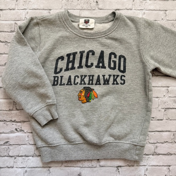 Wes And Willy Other - Chicago Blackhawks Kids Gray Sweatshirt